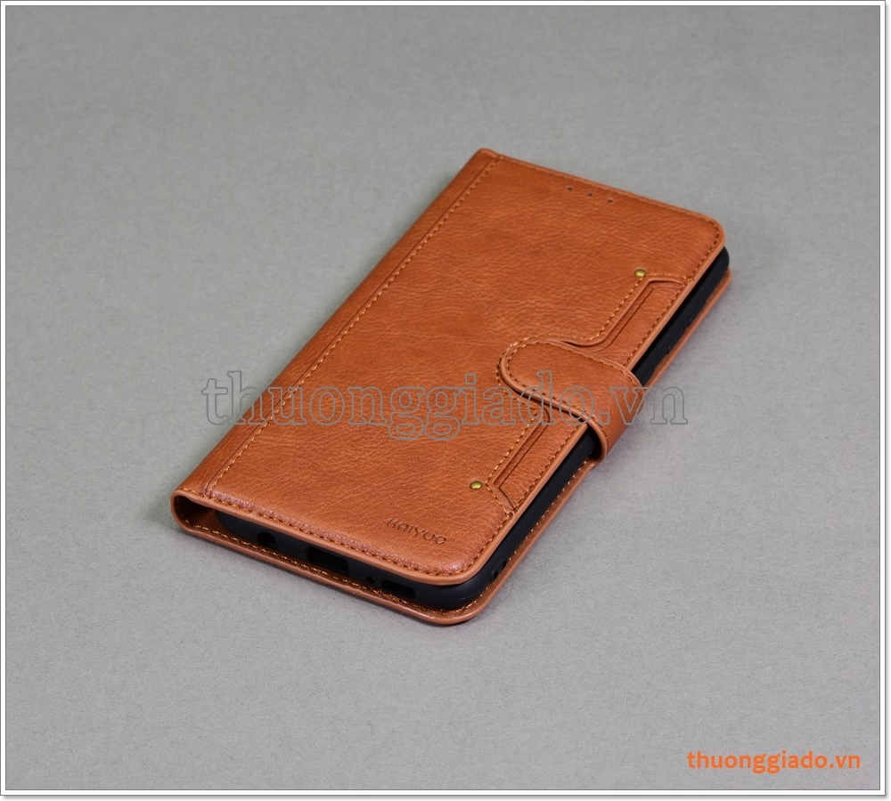 Bao da Samsung Galaxy A20/ A30, bao da cầm tay, chất liệu da bò, hiệu Kaiyue