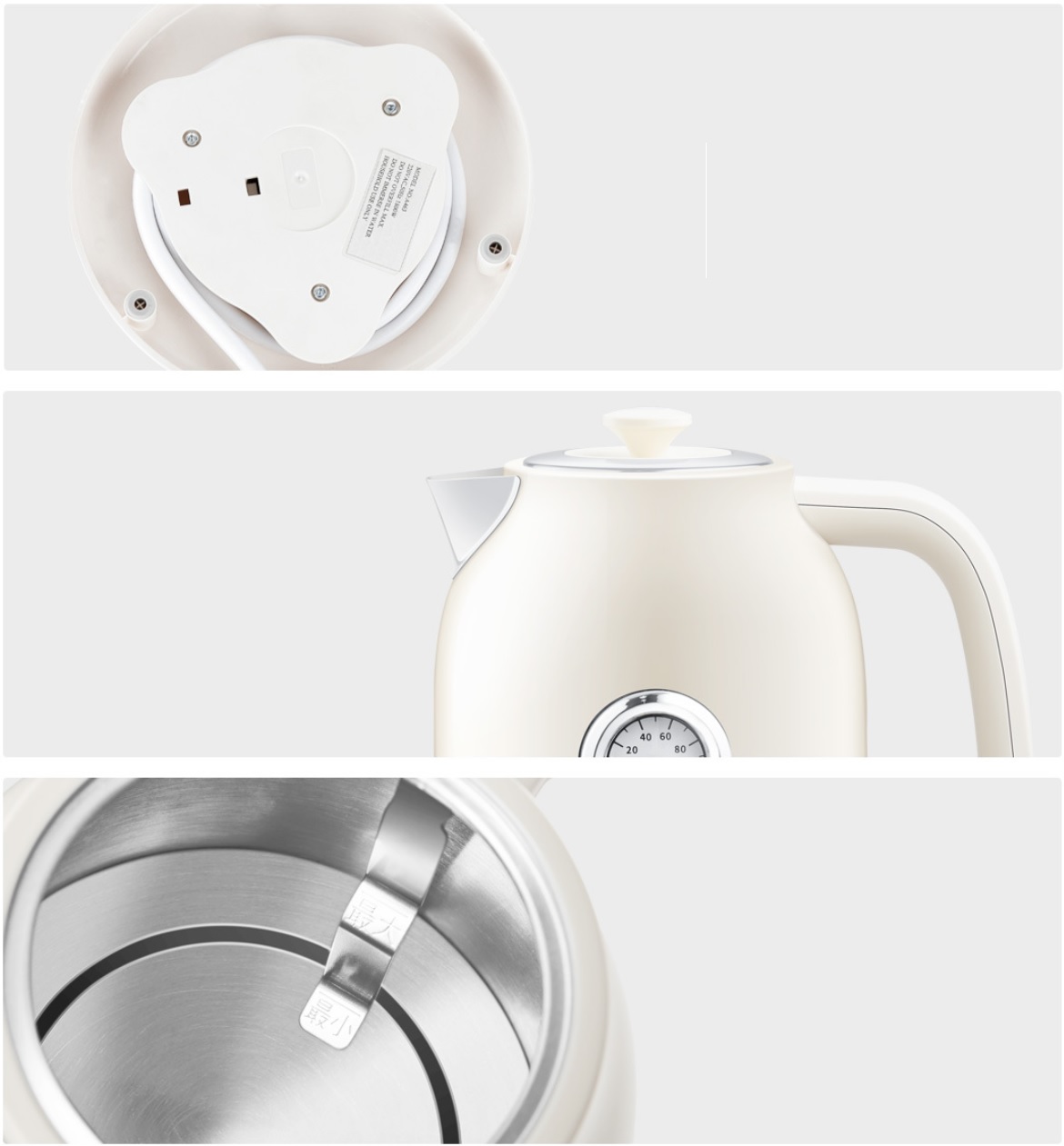 Ấm đun nước siêu tốc Xiaomi Ocooker QS-1701 (có nhiệt kế cơ học thông báo)