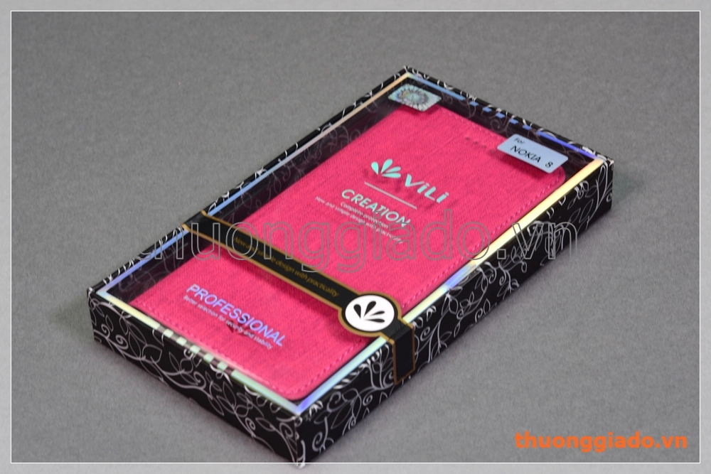 Bao da Nokia 8 (5.3") flip leather case, hiệu Vili