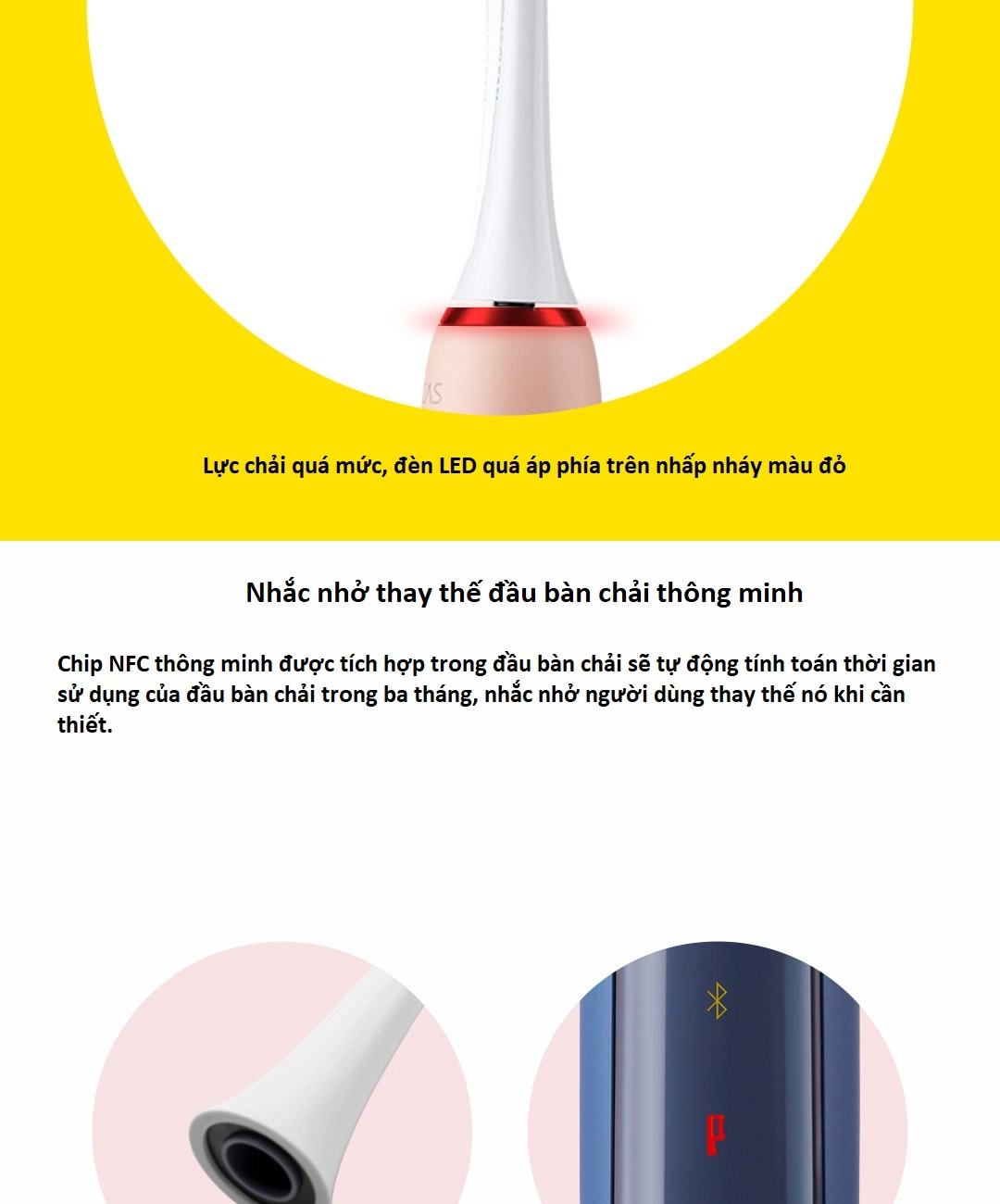 Bàn chải đánh răng điện Xiaomi SOOCAS X5 (gồm phụ kiện đi kèm)