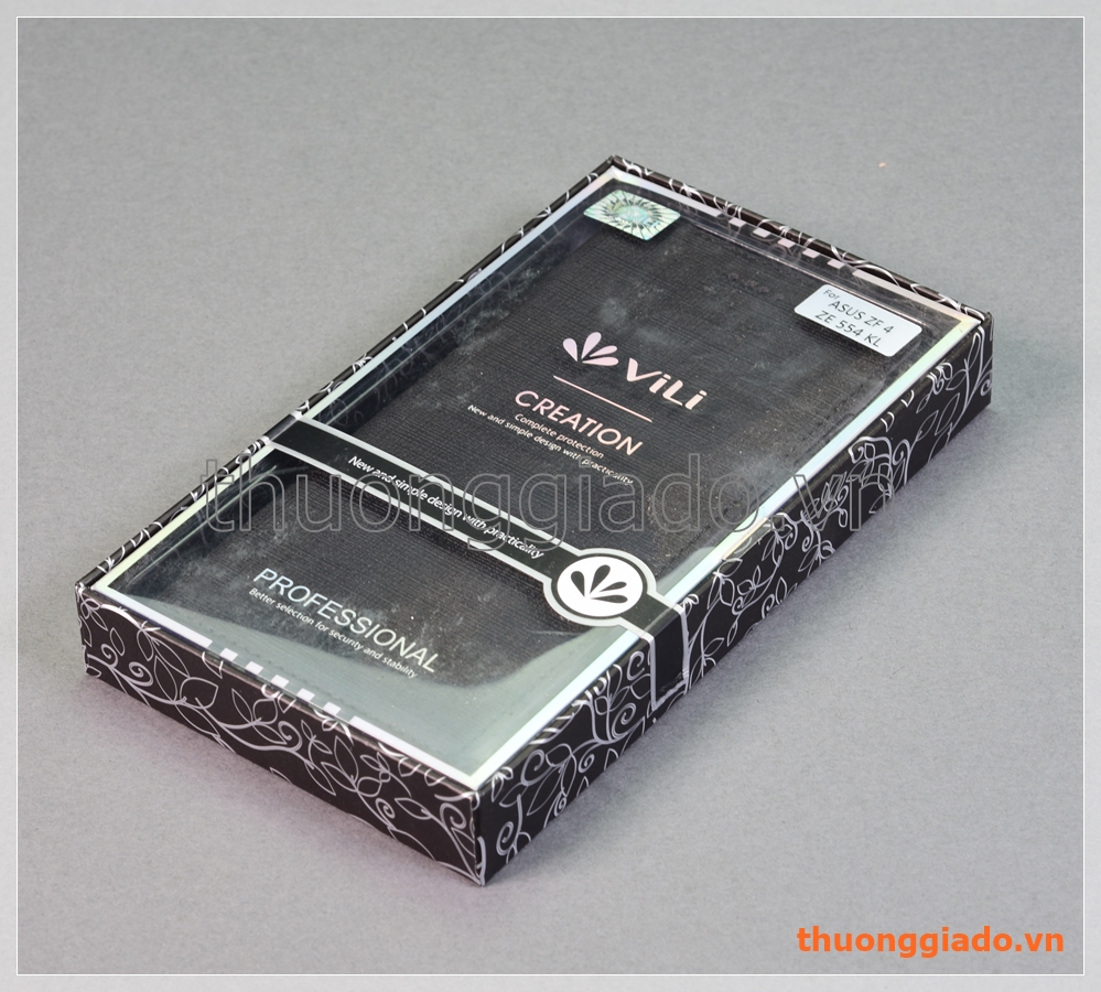 Bao da Asus ZenFone 4 (ZE554KL), bao da cầm tay nắp gập mở kiểu flip, hiệu Vili