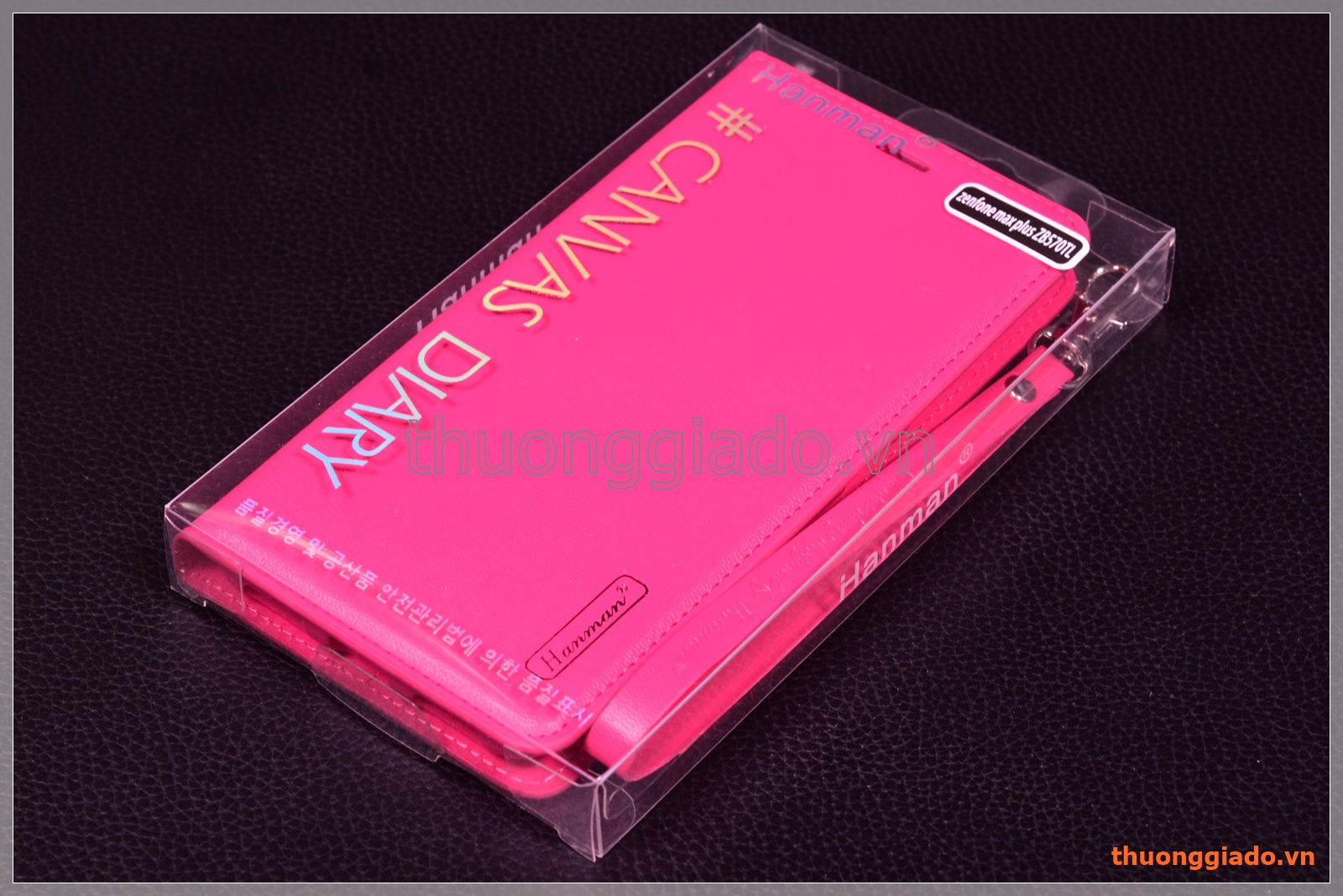 Bao da Asus Zenfone Max Plus M1 (ZB570TL), Wallet Leather Case, HANMAN, CANVAS DIARY