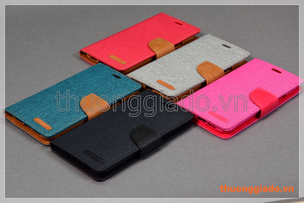 Bao da cầm tay iPhone XR (6.1"), hiệu Goospery, CANVAS DIARY