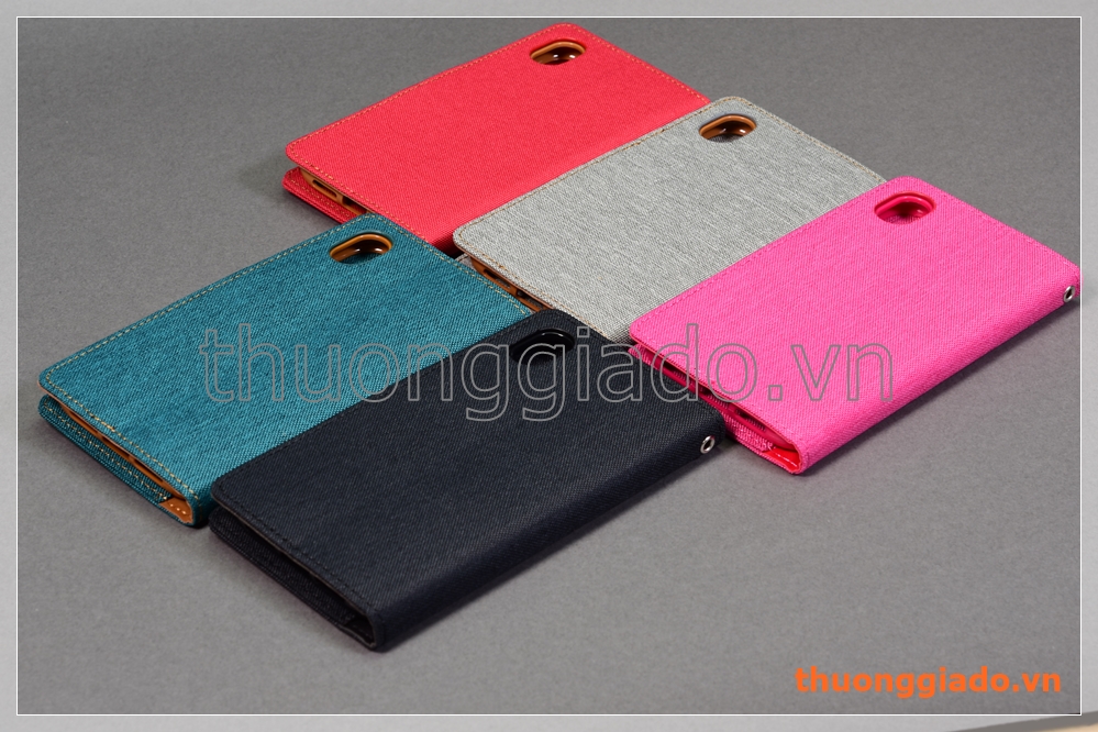 Bao da cầm tay iPhone XR (6.1"), hiệu Goospery, CANVAS DIARY