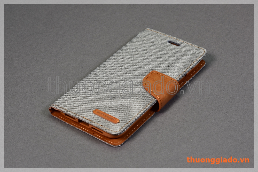 Bao da cầm tay iPhone XR (6.1"), hiệu Goospery, CANVAS DIARY