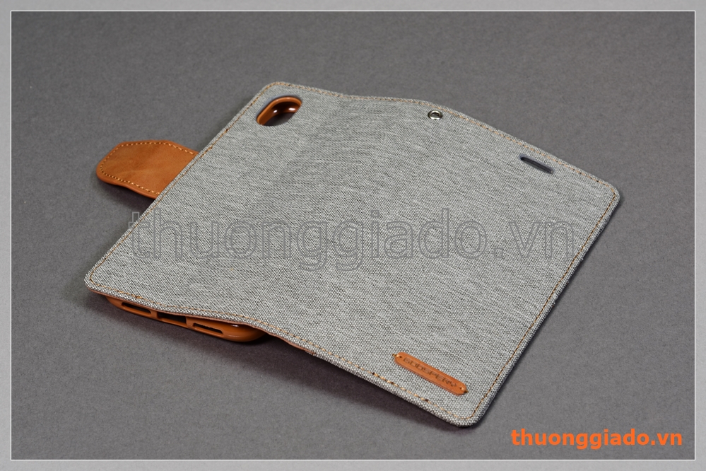 Bao da cầm tay iPhone XR (6.1"), hiệu Goospery, CANVAS DIARY