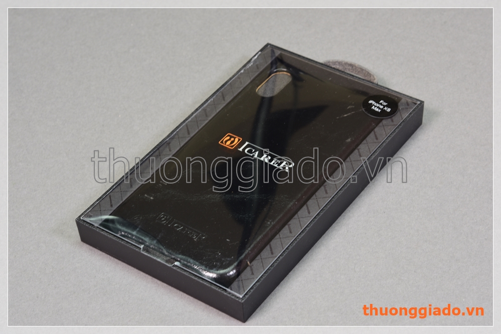 Bao da cầm tay iPhone Xs Max (6.5"), hiệu ICarer, da bò mịn