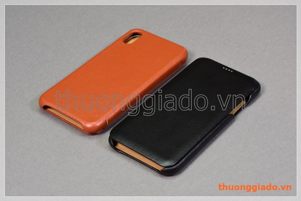 Bao da cầm tay iPhone Xs Max (6.5"), hiệu Xoomz (da bò thật)