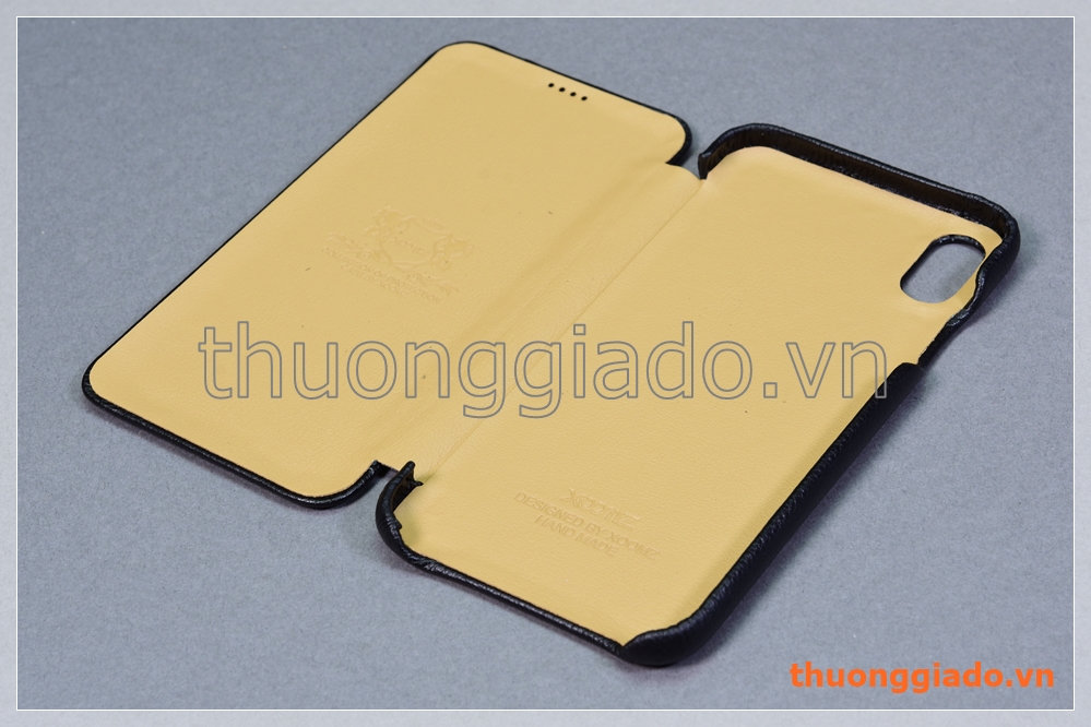 Bao da cầm tay iPhone Xs Max (6.5"), hiệu Xoomz (da bò thật)