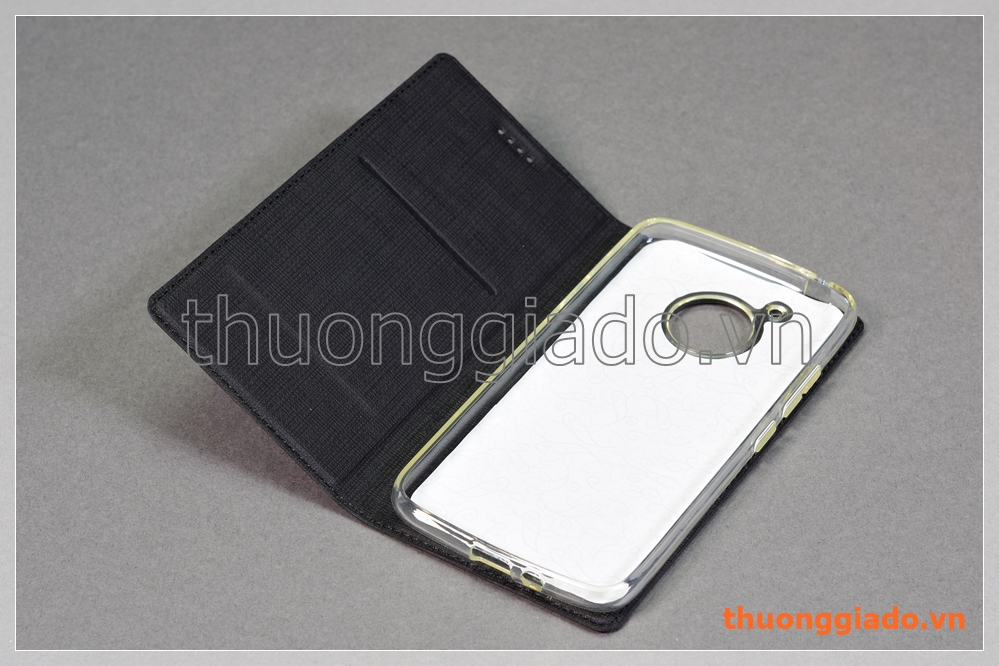 Bao da cầm tay Moto E4 (bản Mỹ) Motorola flip leather case, hiệu Vili