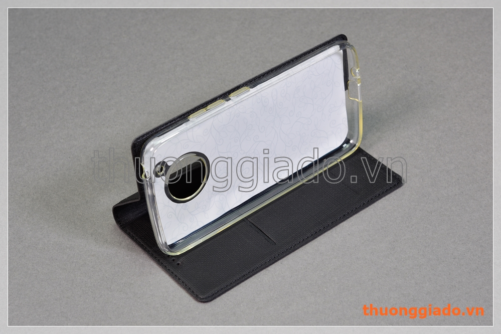 Bao da cầm tay Moto E4 (bản Mỹ) Motorola flip leather case, hiệu Vili