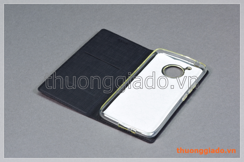 Bao da cầm tay Moto E4 Plus, Motorola flip leather case, hiệu Vili