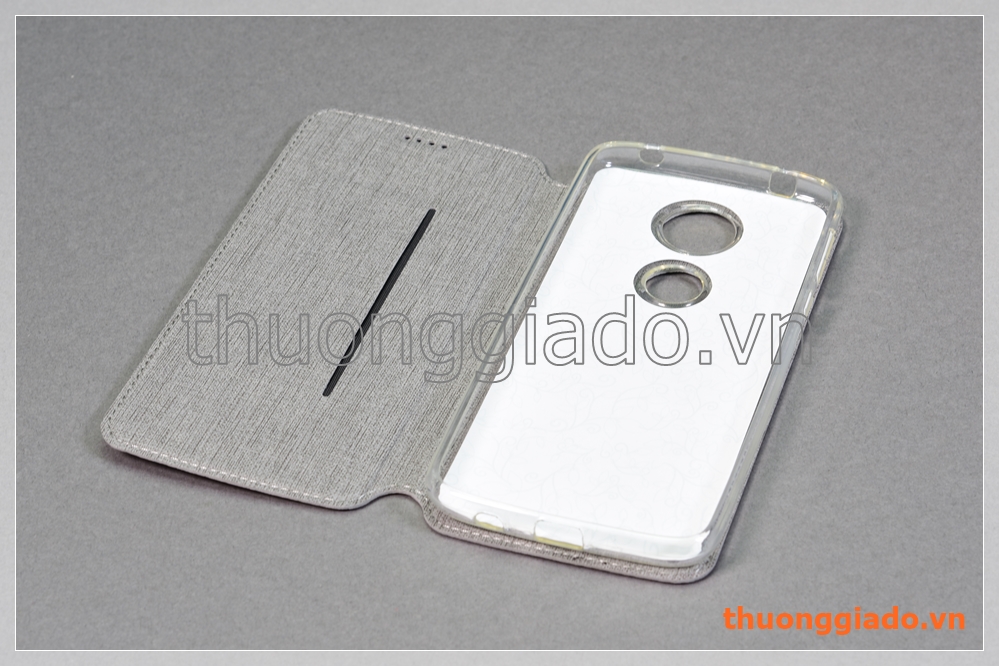 Bao da cầm tay Moto E5 Plus, Motorola flip leather case, hiệu Vili