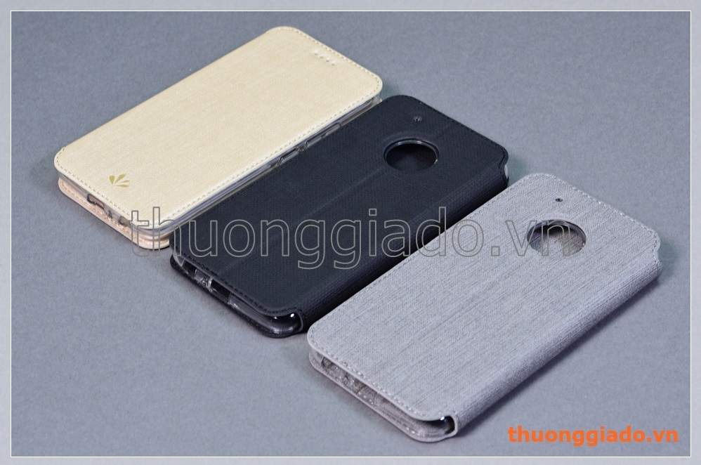 Bao da cầm tay Moto G5 Plus, Motorola flip leather case, hiệu Vili