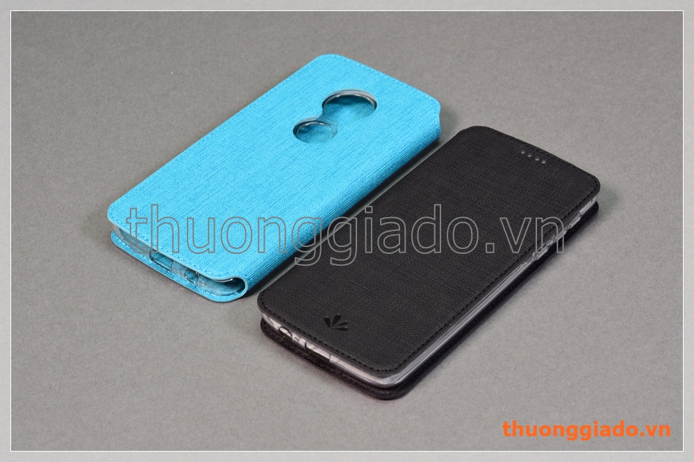 Bao da cầm tay Moto G6 Play, Motorola flip leather case, hiệu Vili