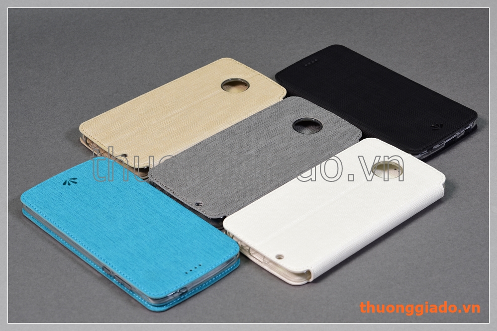 Bao da cầm tay Moto Z2 Play flip leather case, hiệu Vili