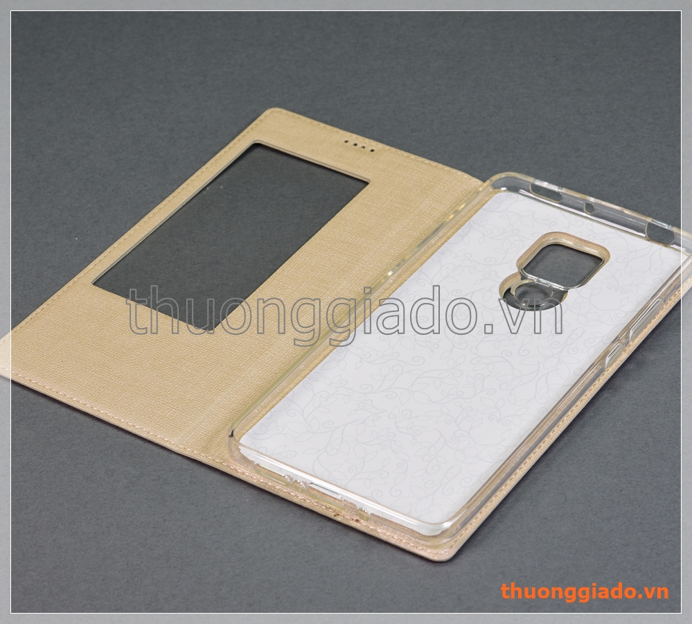 Bao da Huawei Mate 20 X, bao da cầm tay nắp gập có cửa sổ view, hiệu Vili