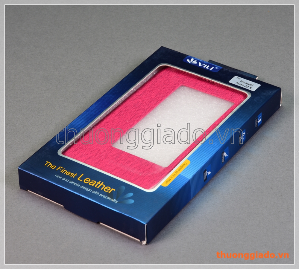 Bao da Huawei Mate 20 X, bao da cầm tay nắp gập có cửa sổ view, hiệu Vili