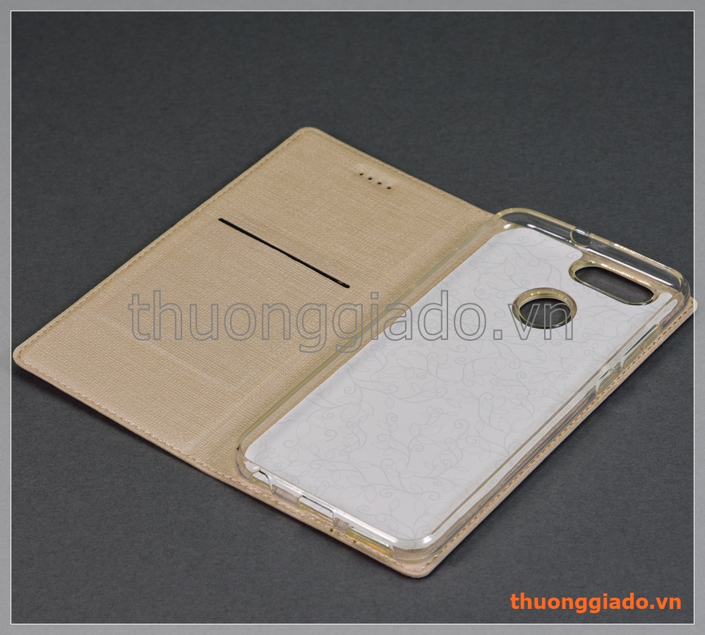 Bao da Huawei Nova 2 Plus, bao da cầm tay nắp gập mở, hiệu Vili