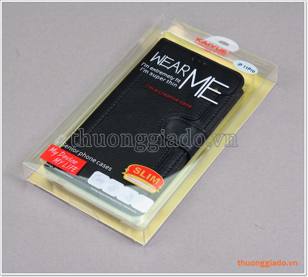 Bao da iPhone 11 Pro (5.8 inch), Bao da cầm tay, chất liệu da bò, hiệu Kaiyue