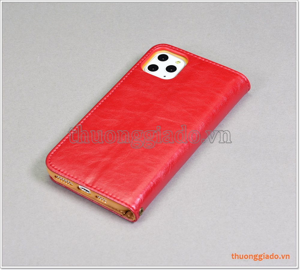 Bao da iPhone 11 Pro Max (6.5 inch), bao da cầm tay, chất liệu da bò, thời trang