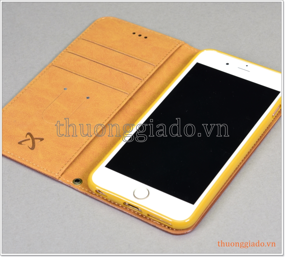 Bao da iPhone 6 Plus/ 6S Plus, bao da cầm tay, da bò, mặt mịn, màu sắc