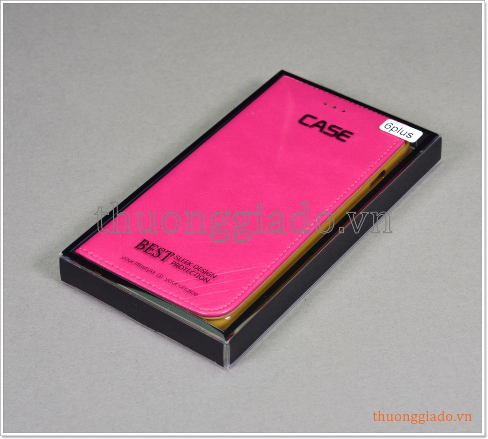 Bao da iPhone 6 Plus/ 6S Plus, bao da cầm tay, da bò, mặt mịn, màu sắc