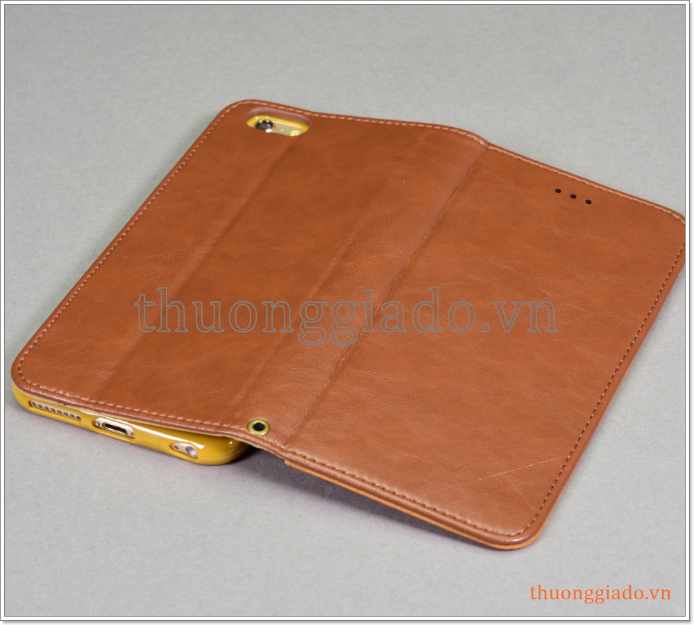 Bao da iPhone 6 Plus/ 6S Plus, bao da cầm tay, da bò, mặt mịn, màu sắc