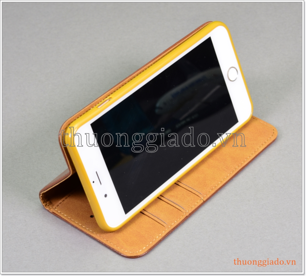 Bao da iPhone 6 Plus/ 6S Plus, bao da cầm tay, da bò, mặt mịn, màu sắc