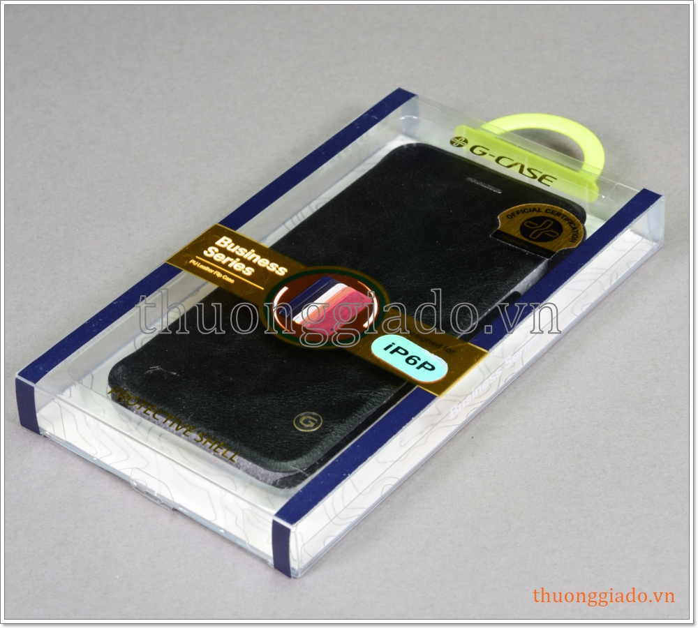 Bao da iPhone 6 Plus, bao da cầm tay, nắp gập mở, hiệu G-CASE, Business Series