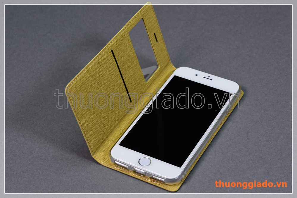 Bao da iPhone 7 (4.7"), iPhone 8 (4.7") flip leather case, có cửa sổ, hiệu Vili