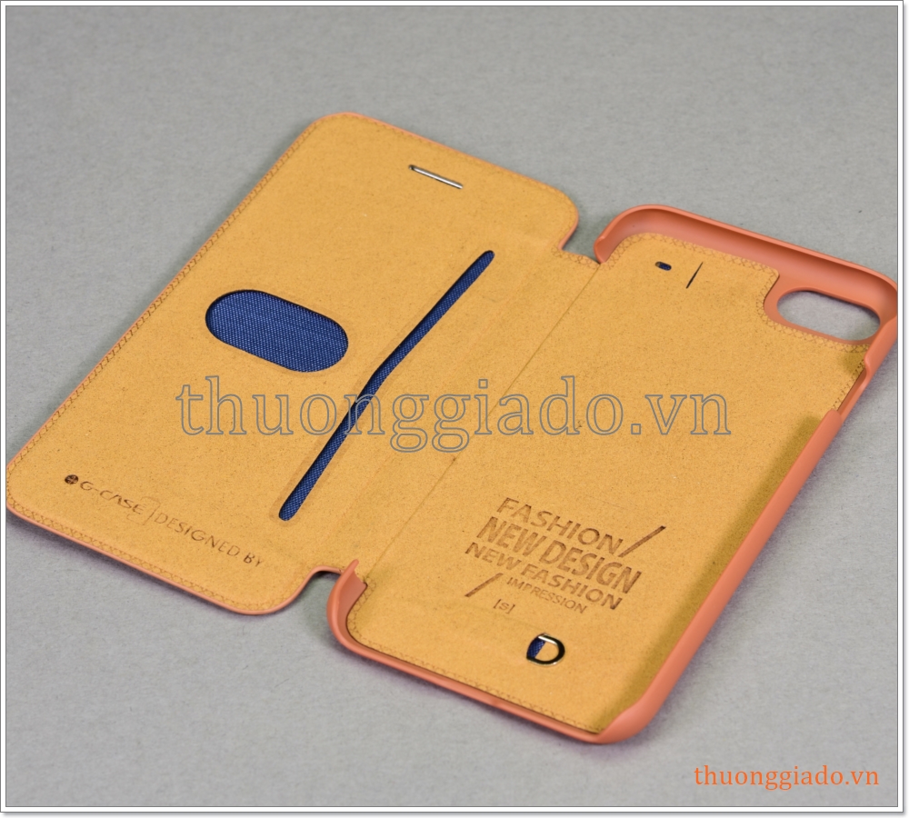 Bao da iPhone 7/8 (4.7"), bao da cầm tay, nắp gập mở, hiệu G-CASE, Business Series