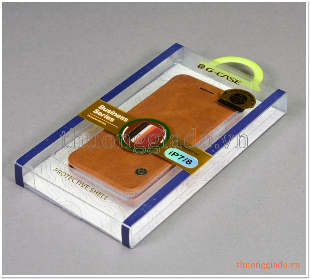 Bao da iPhone 7/8 (4.7"), bao da cầm tay, nắp gập mở, hiệu G-CASE, Business Series