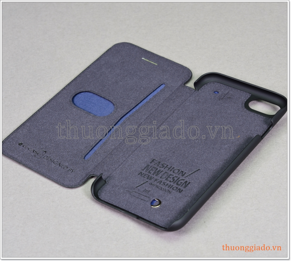 Bao da iPhone 7/8 (4.7"), bao da cầm tay, nắp gập mở, hiệu G-CASE, Business Series