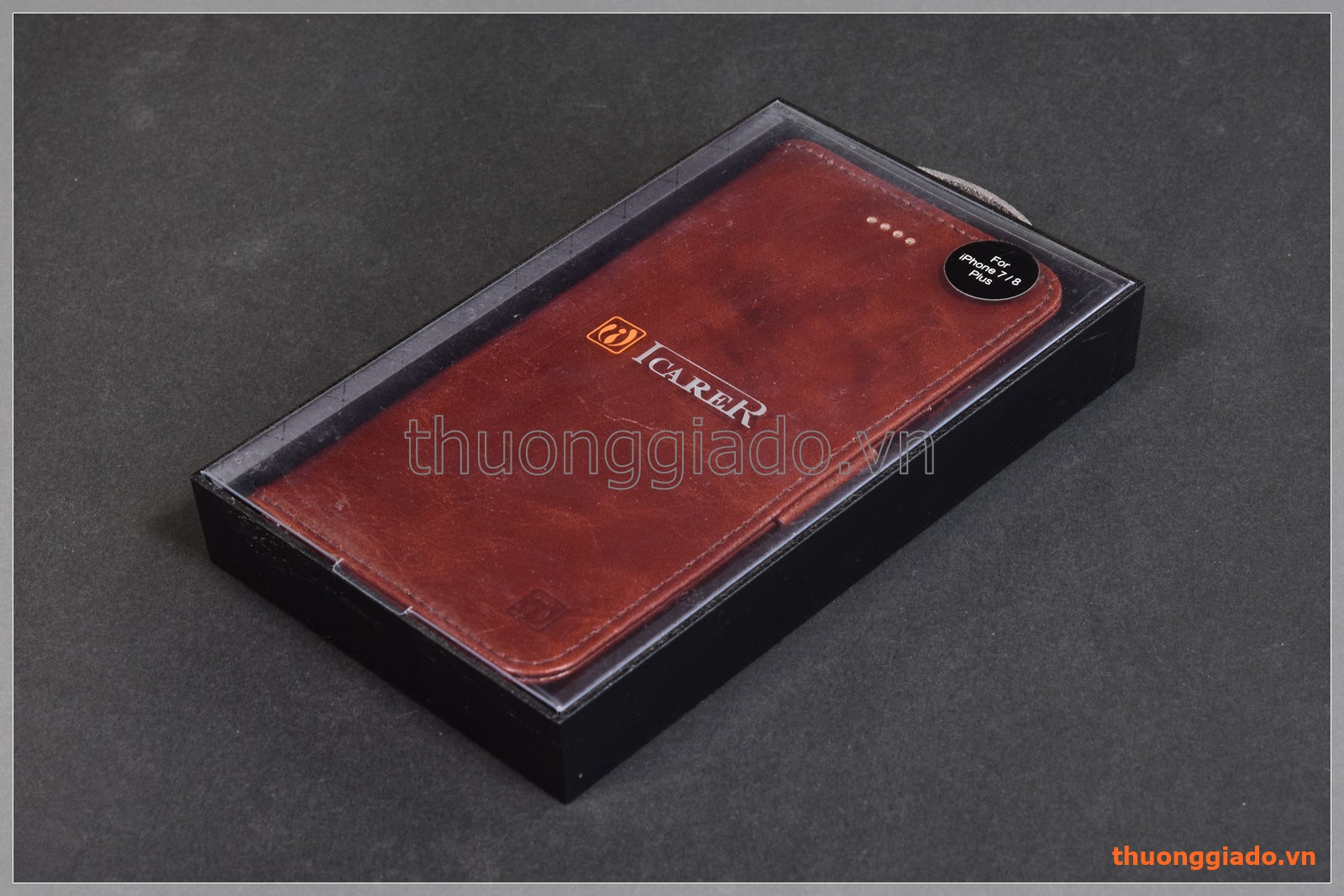 Bao da iPhone 7 Plus (5.5"),iPhone 8 Plus (5.5"),hiệu ICarer,quai gập,tách rời