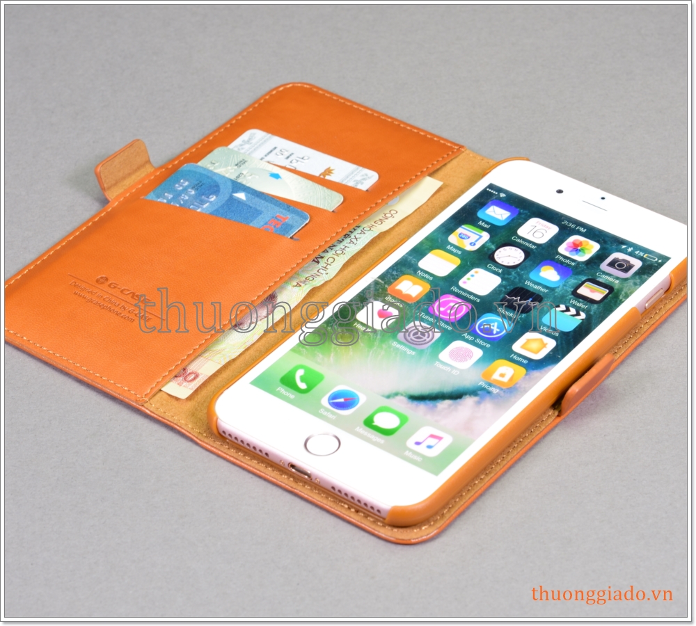 Bao da iPhone 7 Plus/8 Plus, bao da cầm tay, nắp gập mở, hiệu G-CASE, Honour Series