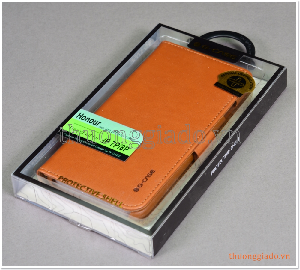 Bao da iPhone 7 Plus/8 Plus, bao da cầm tay, nắp gập mở, hiệu G-CASE, Honour Series
