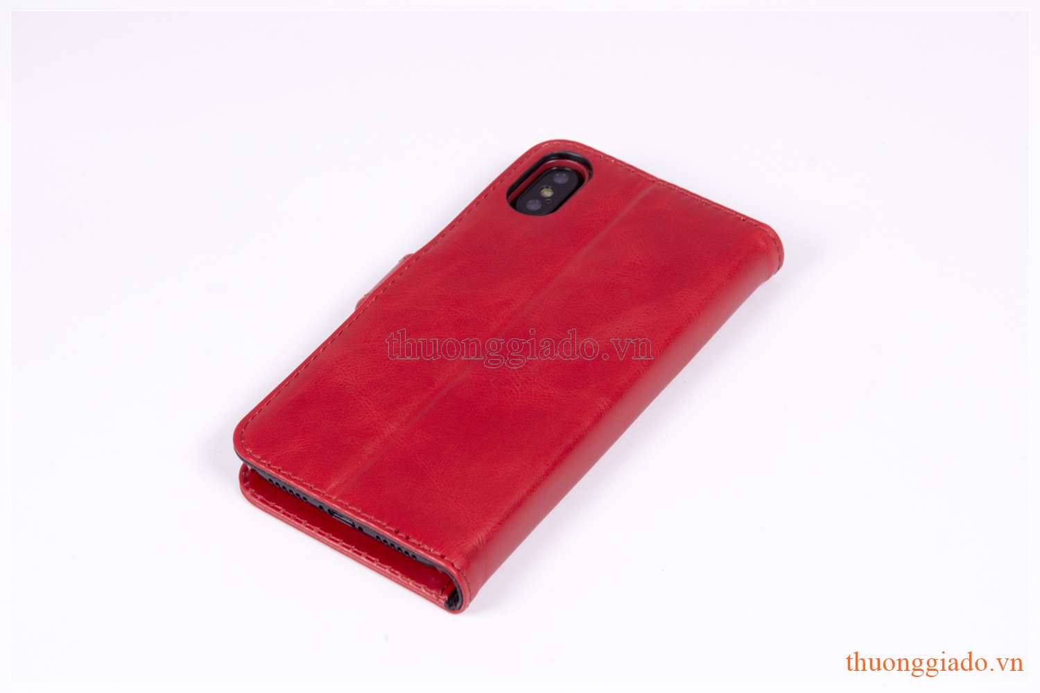 Bao da iPhone X (5.8"), iPhone Xs (5.8") có quai gập, hiệu ICarer, RI803-BK