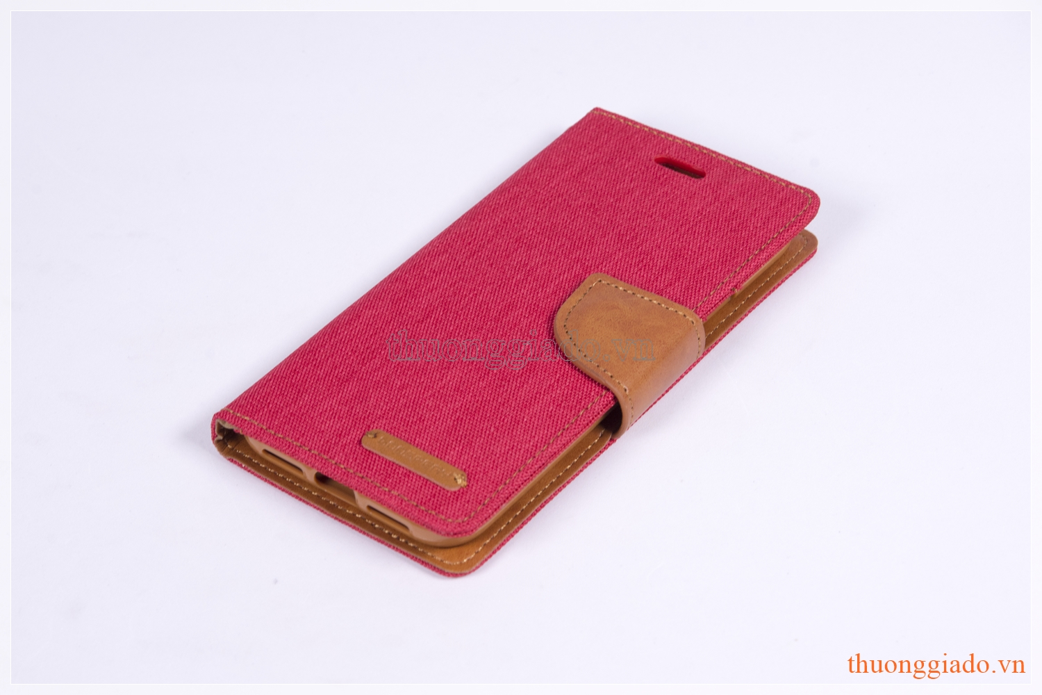 Bao da iPhone X (5.8"), iPhone Xs (5.8") Hiệu GOOSPERY, CANVAS DIARY (mặt bọc vải)