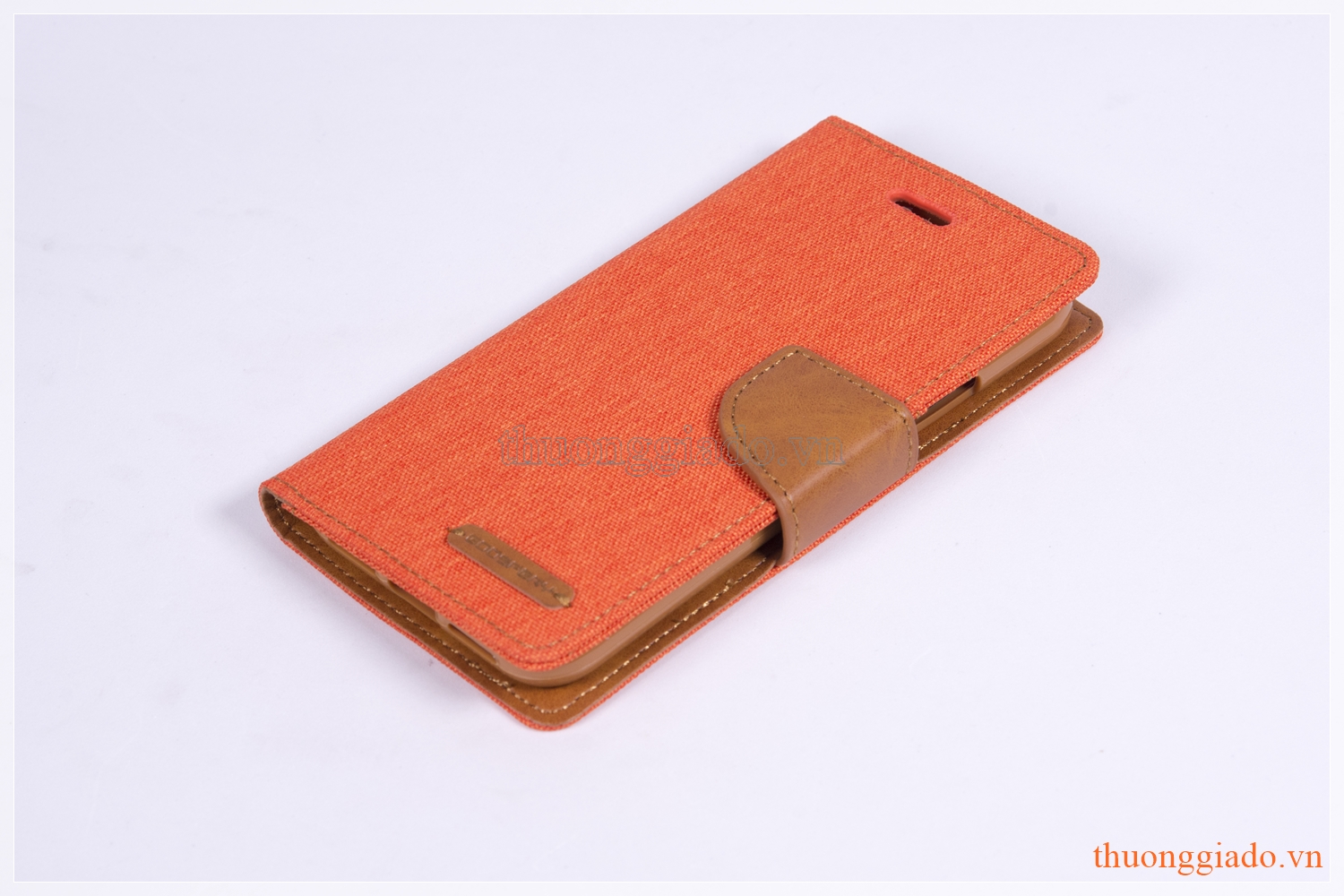 Bao da iPhone X (5.8"), iPhone Xs (5.8") Hiệu GOOSPERY, CANVAS DIARY (mặt bọc vải)