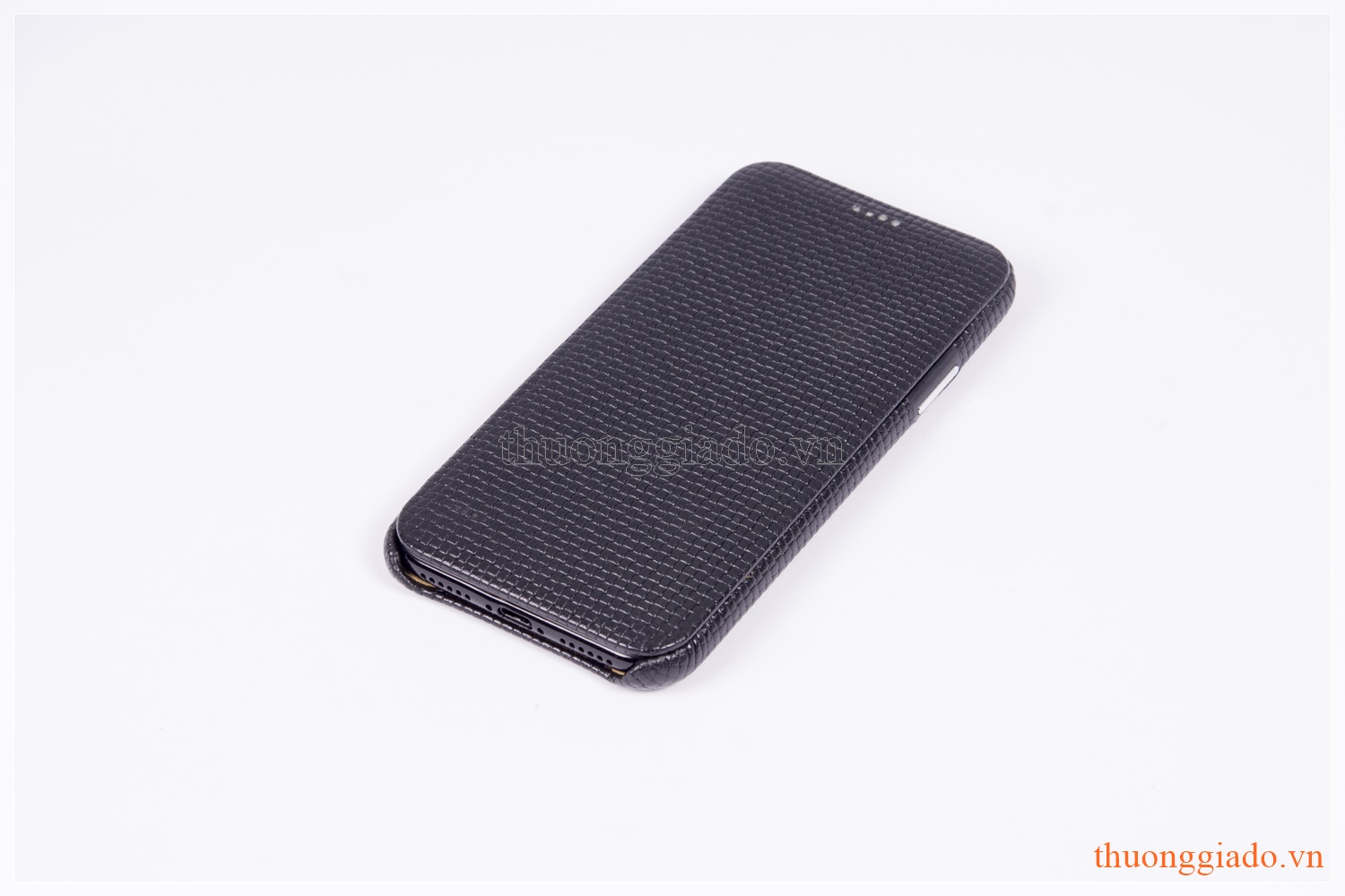 Bao da iPhone X (5.8"), iPhone Xs (5.8"), hiệu Icarer, da sần, mã RI805-BN