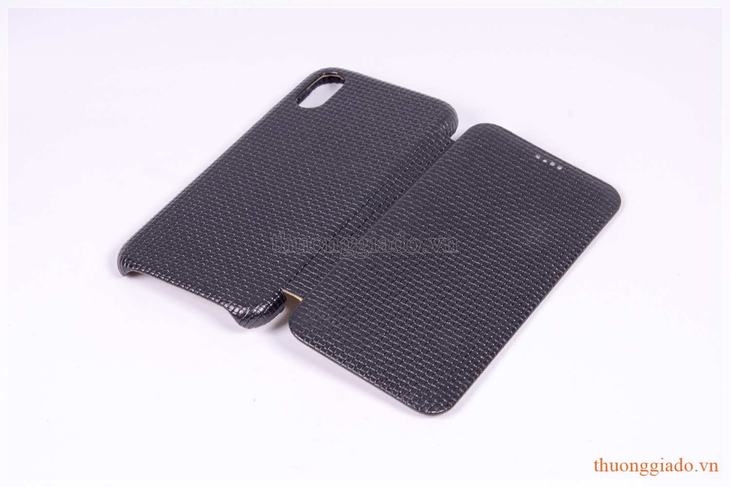 Bao da iPhone X (5.8"), iPhone Xs (5.8"), hiệu Icarer, da sần, mã RI805-BN