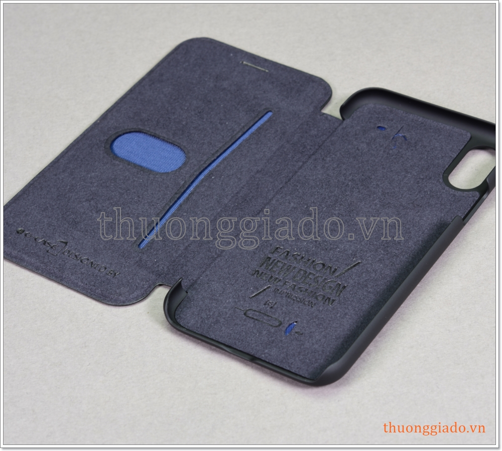 Bao da iPhone XS (4.7"), bao da cầm tay, nắp gập mở, hiệu G-CASE, Business Series