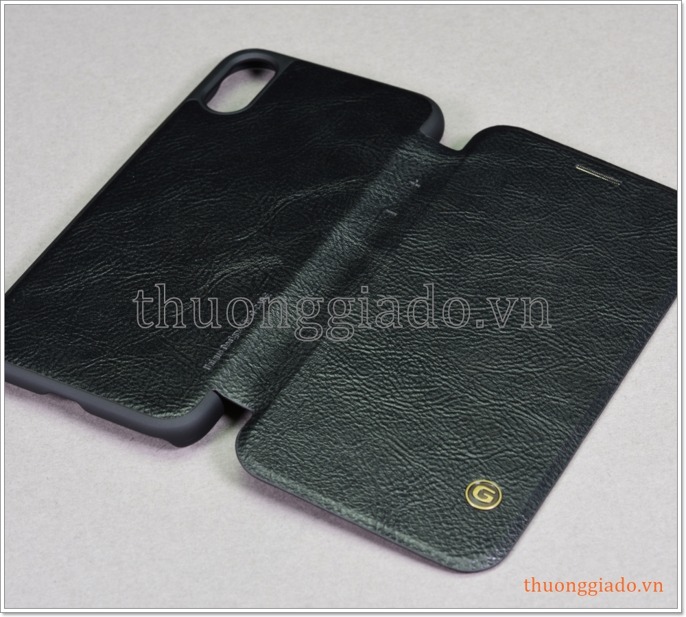 Bao da iPhone XS (4.7"), bao da cầm tay, nắp gập mở, hiệu G-CASE, Business Series