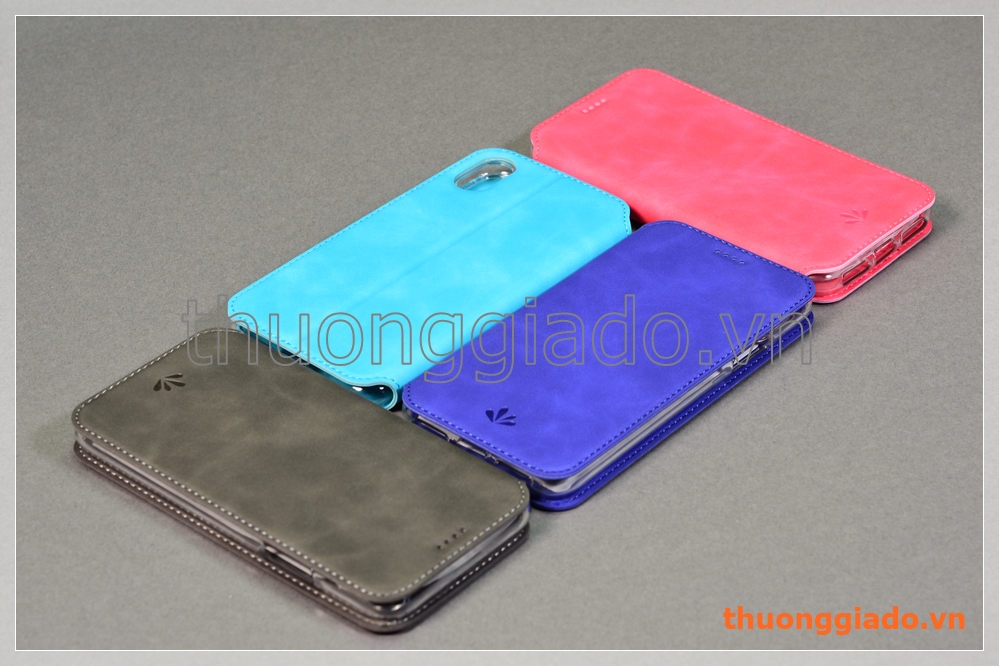 Bao da iPhone Xs (5.8"), iPhone X (5.8") smart flip leather case, hiệu Vili