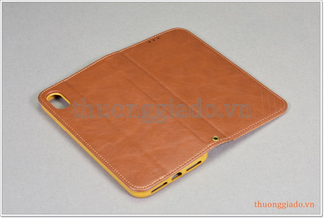 Bao da iPhone XS Max, bao da cầm tay, da bò, mặt mịn, màu sắc