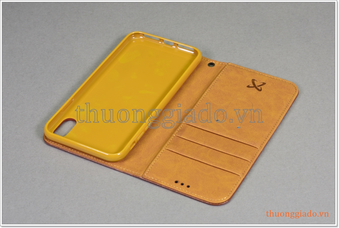 Bao da iPhone XS Max, bao da cầm tay, da bò, mặt mịn, màu sắc