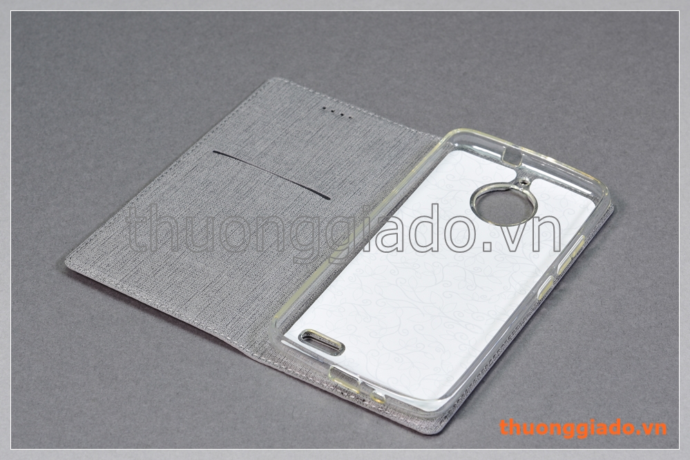 Bao da Moto E4 (Motorola) flip leather case, hiệu Vili