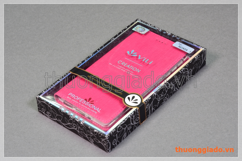 Bao da Nokia 3 (5.0") flip leather case, hiệu Vili