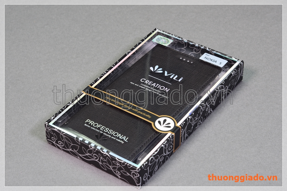 Bao Da Nokia 5 (5.2") flip leather case, hiệu Vili